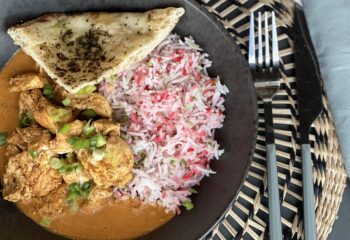 Butter Chicken Curry with Coriander Rice