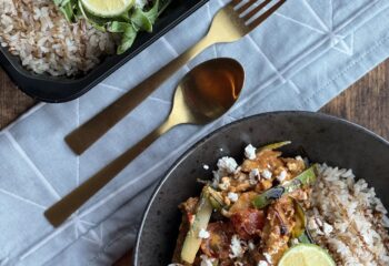Shredded Fajita Chicken with Infused Brown Rice & Mixed Peppers