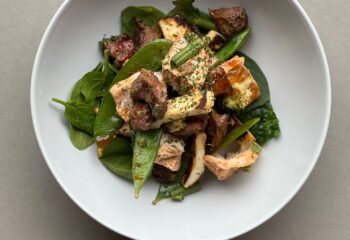 Broccoli, beef, Chicken and Halloumi Hoisin Stirfry