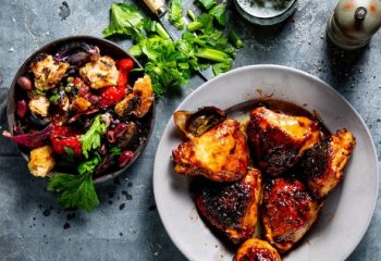 Grilled Peri Peri Chicken Fillet Paprika Wedges, Broccoli Florets and Minted Peas