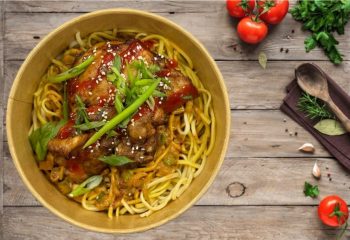 Fiery & Zingy Creamy Noodle Ramen, Caramelised Soy Ginger Chicken Thighs